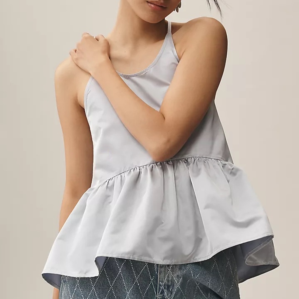 Anthropologie Let Me Be Shine Halter Babydoll Tank. Size M